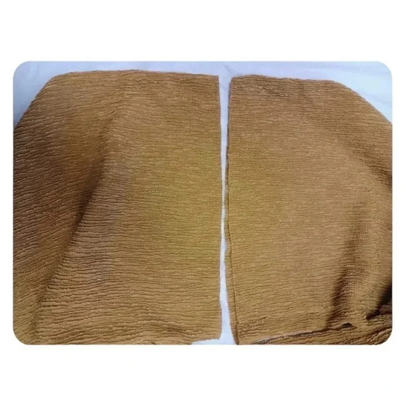 MNG Mango Textured Long Jumpsuit Mustard  Size Medium - Picture 10 of 12